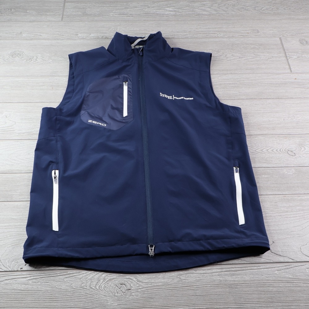 Zero Restriction Z700 Vest Men's Size Medium Full Zip Golf Performance Navy